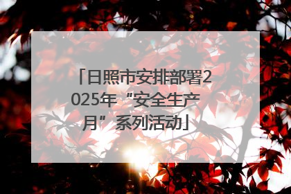 日照市安排部署2025年“安全生产月”系列活动