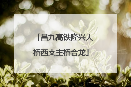 昌九高铁隆兴大桥西支主桥合龙