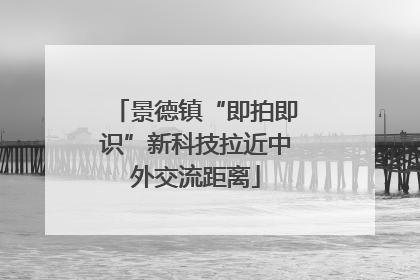 景德镇“即拍即识”新科技拉近中外交流距离