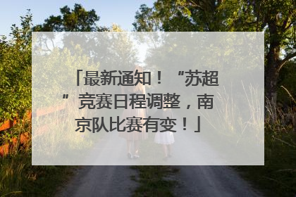 最新通知！“苏超”竞赛日程调整，南京队比赛有变！