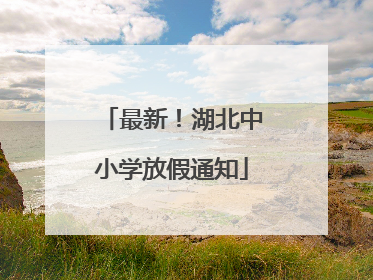 最新！湖北中小学放假通知