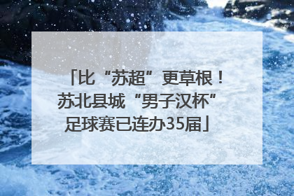 比“苏超”更草根！苏北县城“男子汉杯”足球赛已连办35届