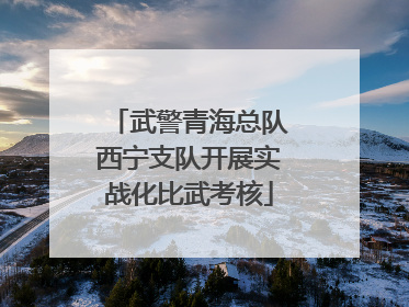 武警青海总队西宁支队开展实战化比武考核