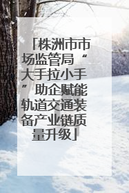 株洲市市场监管局“大手拉小手”助企赋能轨道交通装备产业链质量升级