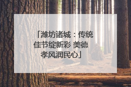 潍坊诸城：传统佳节绽新彩 美德孝风润民心