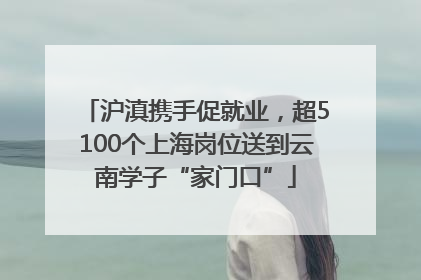 沪滇携手促就业，超5100个上海岗位送到云南学子“家门口”