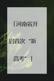 河南省开启首次“新高考”