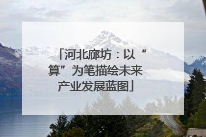 河北廊坊：以“算”为笔描绘未来产业发展蓝图
