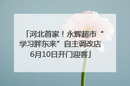 河北首家！永辉超市“学习胖东来”自主调改店6月10日开门迎客