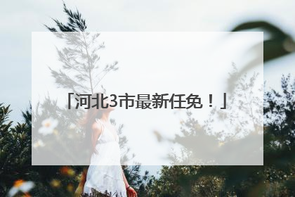 河北3市最新任免！