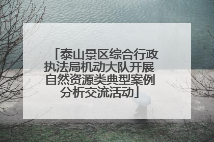 泰山景区综合行政执法局机动大队开展自然资源类典型案例分析交流活动