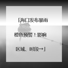海口发布暴雨橙色预警！影响区域、时段→