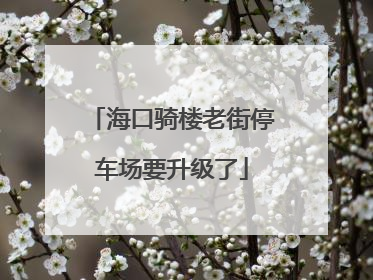 海口骑楼老街停车场要升级了