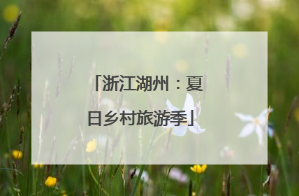 浙江湖州：夏日乡村旅游季