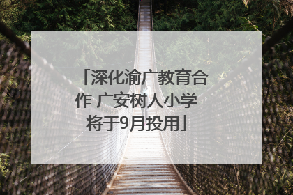 深化渝广教育合作 广安树人小学将于9月投用