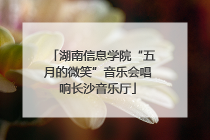 湖南信息学院“五月的微笑”音乐会唱响长沙音乐厅