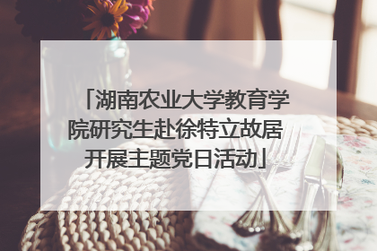 湖南农业大学教育学院研究生赴徐特立故居开展主题党日活动