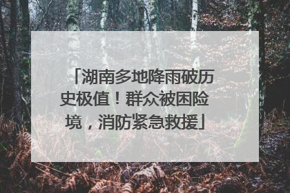 湖南多地降雨破历史极值！群众被困险境，消防紧急救援