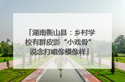 湖南衡山县：乡村学校有群皮影“小戏骨” 说念打唱像模像样