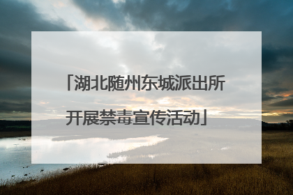 湖北随州东城派出所开展禁毒宣传活动