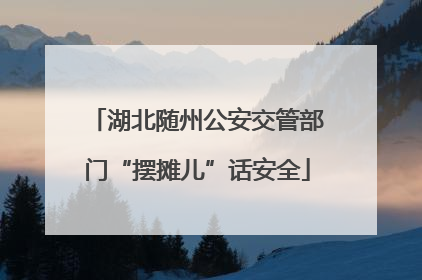 湖北随州公安交管部门“摆摊儿”话安全
