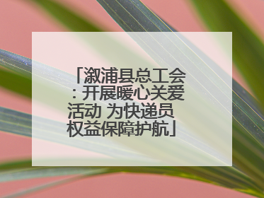 溆浦县总工会：开展暖心关爱活动 为快递员权益保障护航