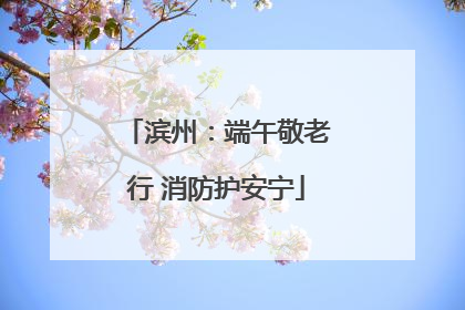滨州：端午敬老行 消防护安宁