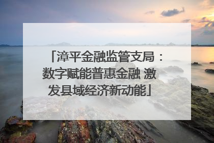 漳平金融监管支局：数字赋能普惠金融 激发县域经济新动能