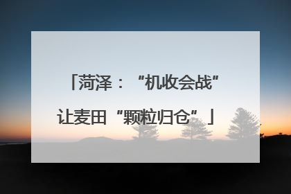 菏泽：“机收会战”让麦田“颗粒归仓”