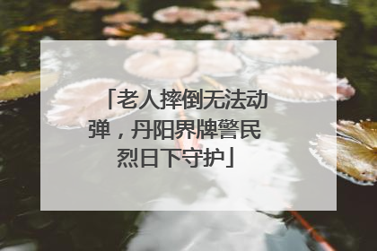 老人摔倒无法动弹，丹阳界牌警民烈日下守护