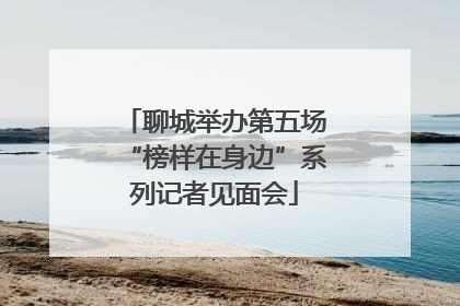 聊城举办第五场“榜样在身边”系列记者见面会