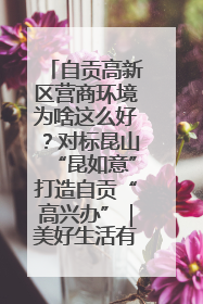 自贡高新区营商环境为啥这么好？对标昆山“昆如意”打造自贡“高兴办”｜美好生活有“盐”味