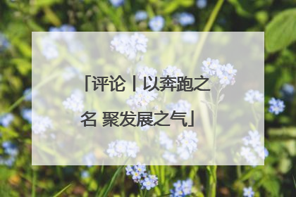 评论丨以奔跑之名 聚发展之气