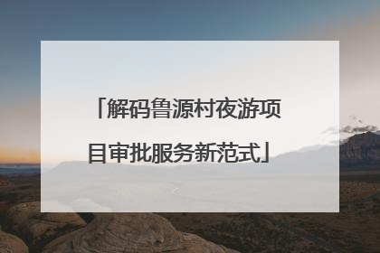 解码鲁源村夜游项目审批服务新范式