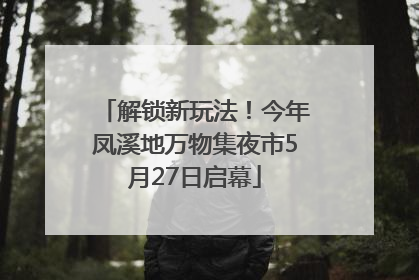 解锁新玩法！今年凤溪地万物集夜市5月27日启幕