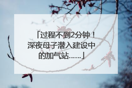过程不到2分钟！深夜母子潜入建设中的加气站……