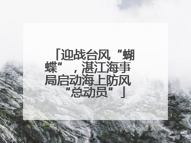 迎战台风“蝴蝶”，湛江海事局启动海上防风“总动员”