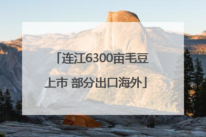 连江6300亩毛豆上市 部分出口海外