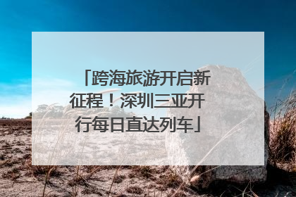 跨海旅游开启新征程！深圳三亚开行每日直达列车