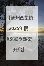 通州西集镇2025年樱桃采摘季甜蜜开启