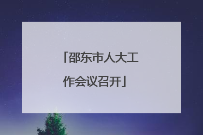 邵东市人大工作会议召开