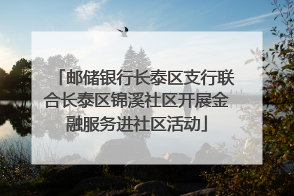 邮储银行长泰区支行联合长泰区锦溪社区开展金融服务进社区活动