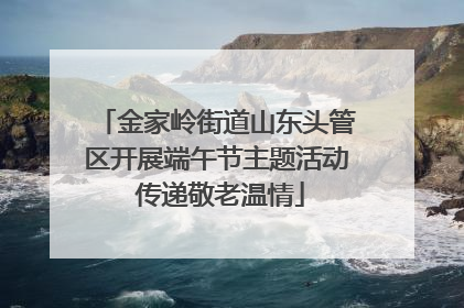 金家岭街道山东头管区开展端午节主题活动 传递敬老温情