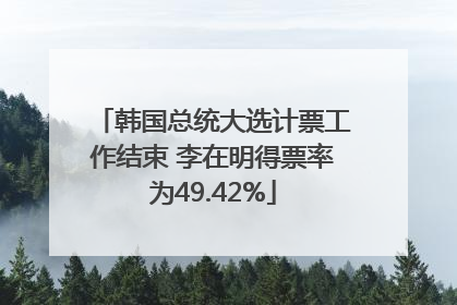 韩国总统大选计票工作结束 李在明得票率为49.42%