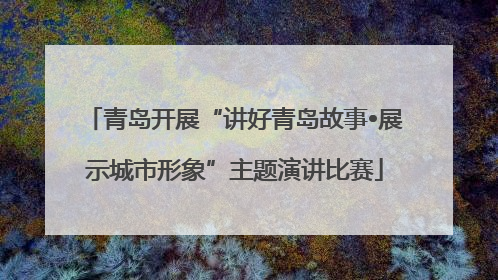 青岛开展“讲好青岛故事•展示城市形象”主题演讲比赛