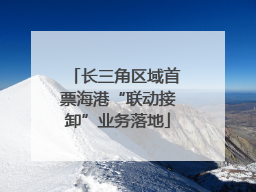 长三角区域首票海港“联动接卸”业务落地