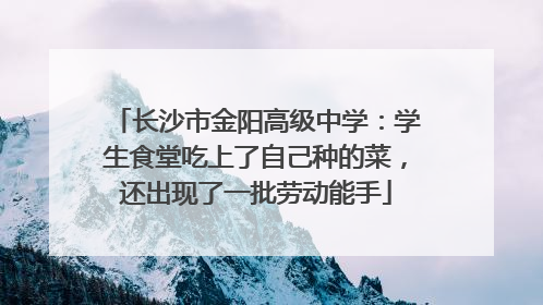 长沙市金阳高级中学：学生食堂吃上了自己种的菜，还出现了一批劳动能手