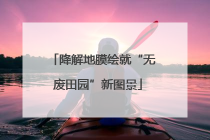 降解地膜绘就“无废田园”新图景