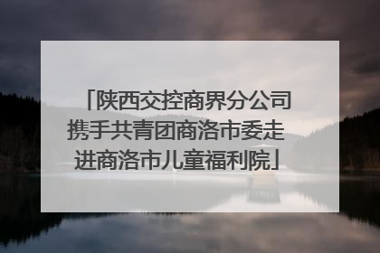 陕西交控商界分公司携手共青团商洛市委走进商洛市儿童福利院
