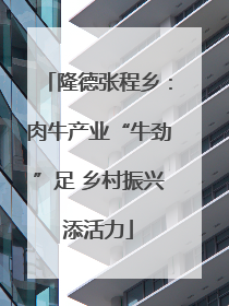 隆德张程乡：肉牛产业“牛劲”足 乡村振兴添活力